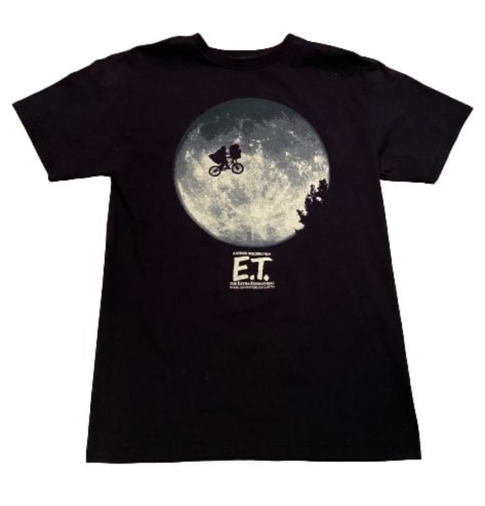 E.T. Extra Terrestrial Adult MD Bike Moon Silhouette Graphic T-shirt